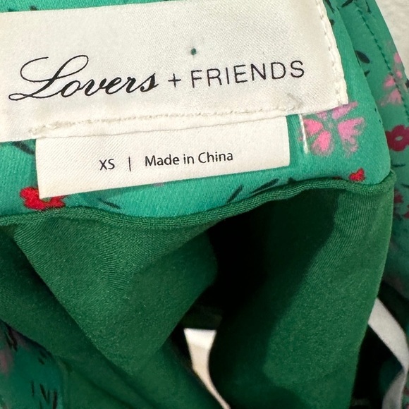 Lovers + Friends Parakeet Green Daisy Ditzy Floral Cam Ruched Midi Skirt Size XS - Picture 12 of 13